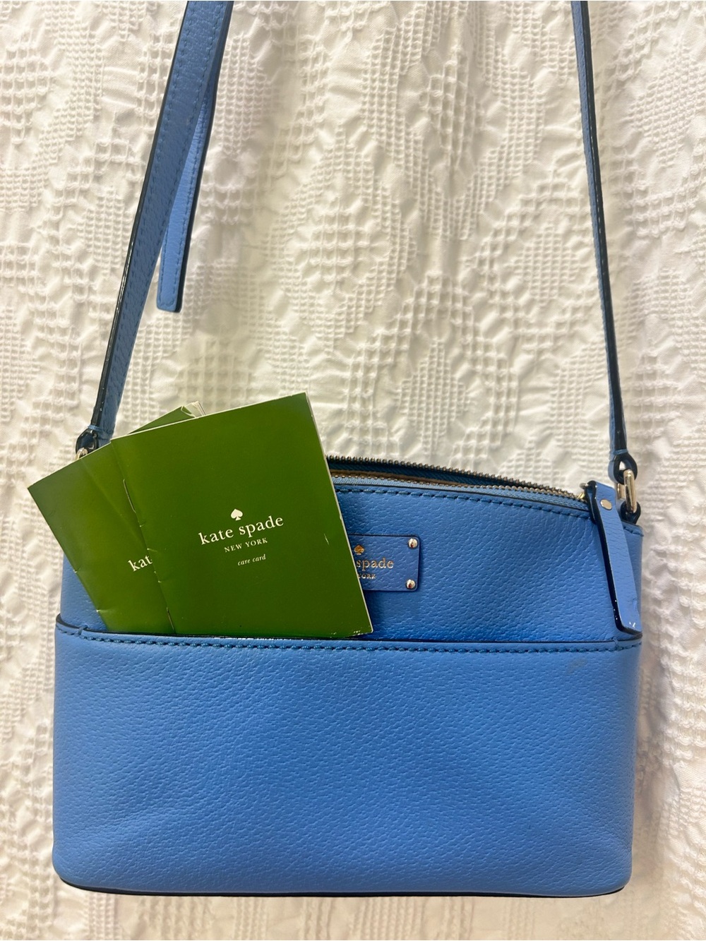 Kate Spade New York Blue Leather Crossbody Bag - Picture 7 of 8